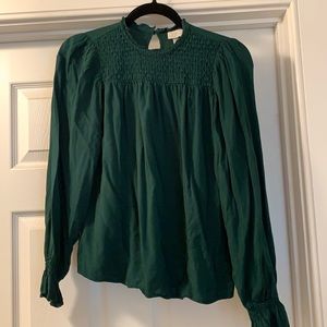 Green blouse with detailing